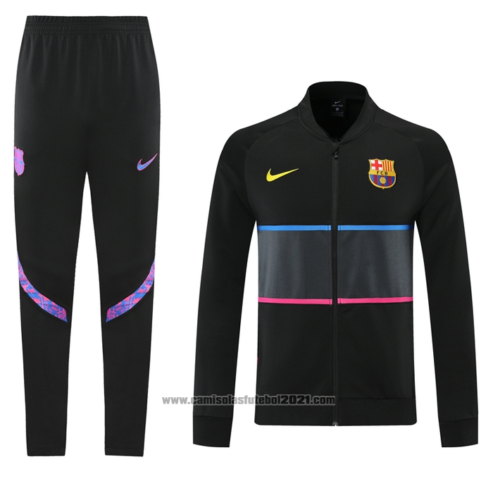 Jaqueta de Treinamento Barcelona 2021-2022 Preto
